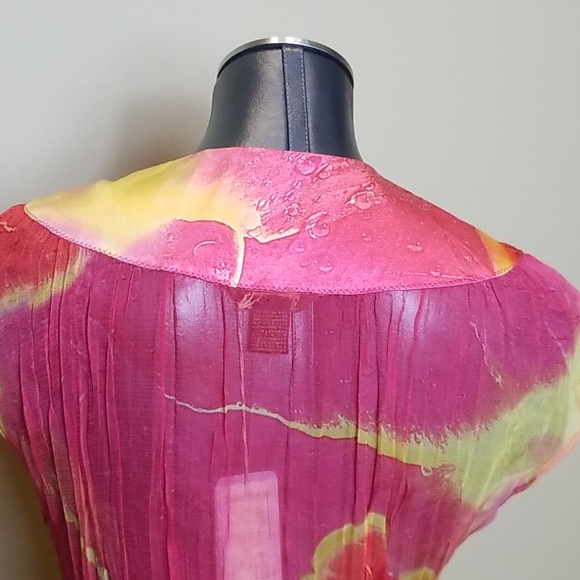 Stunning Roberto Cavalli Multicolor Sheer Silk Top - Picture 6 of 8